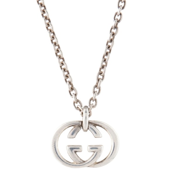 Gucci 925 Sterling Silver Interlocking G Necklace 24” | Authentic Unisex Jewelry - Picture 1 of 6